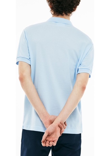 Erkek Klasik Fit Açık Mavi Polo Yaka Tişört