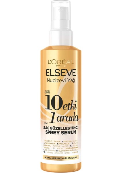 Mucizevi Yağ 10 Etki 1 Arada Saç Güzelleştirici Sprey Serum 150ml