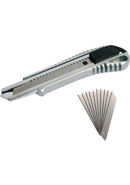 Metal Maket Bıçağı ve Yedeği 10 Adet Bks Tools