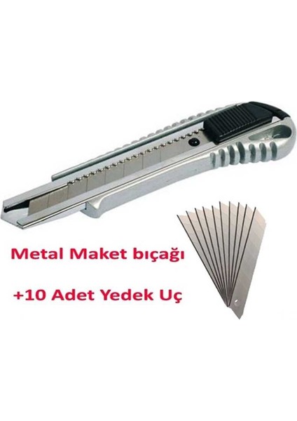Metal Maket Bıçağı ve Yedeği 10 Adet Bks Tools