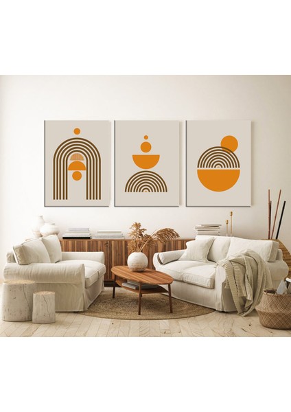 Soyut Temalı Dekoratif Kanvas Tablo (3 Lü Set Olarak Satılmaktadır)