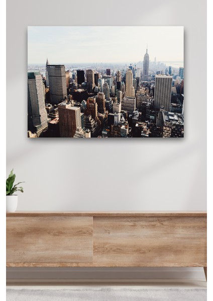 New York Manhattan Manzara Kanvas Dekoratif Duvar Tablosu