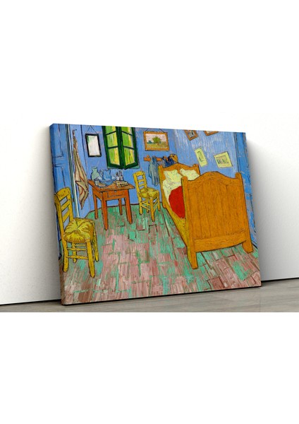 Kanvas Tablo Resim Van Gogh Arles'teki Yatak Odası Ünlü Yağlıboya Duvar Tablosu
