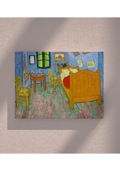 Kanvas Tablo Resim Van Gogh Arles'teki Yatak Odası Ünlü Yağlıboya Duvar Tablosu