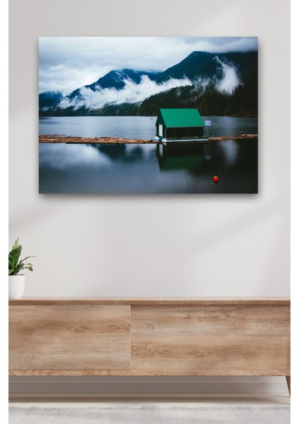 Manzara Göl Kanvas Dekoratif Duvar Tablosu