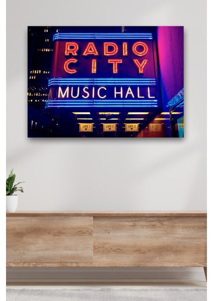 Radio City Kanvas Dekoratif Duvar Tablosu
