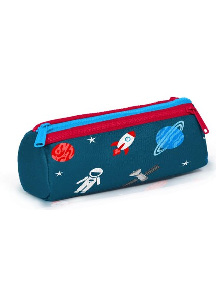 Kids Çivit Kırmızı Uzay Desenli Çekçekli 2'li Çanta Seti SET0223136 indirimleri