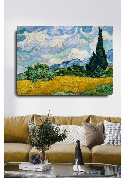 Kanvas Tablo Resim Van Gogh Ağaçlar Doğa Duvar Tablosu