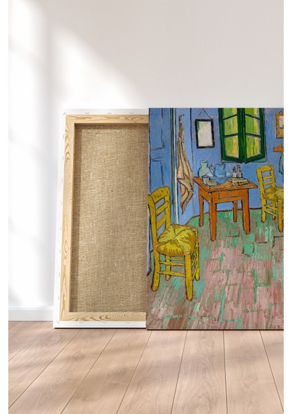 Kanvas Tablo Resim Van Gogh Arles'teki Yatak Odası Ünlü Yağlıboya Duvar Tablosu