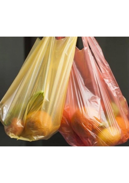 Yeşil Market Poşeti Torbası - Hışır Atlet Poşet - Büyük Boy - 30 x 60 Cm. - 5 Kg.
