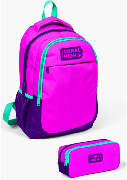 Kids Pembe Mor 2'li Okul Çanta Seti SET0214401