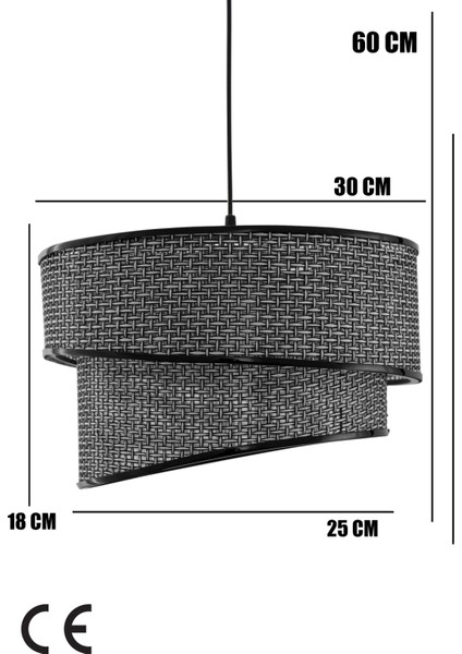 Hasır Julien Siyah Avize modelleri