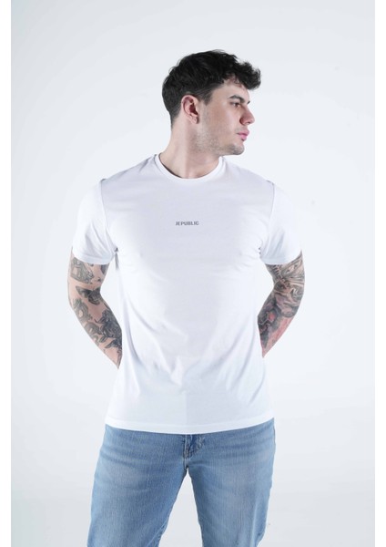 Erkek Beyaz Tişört ( Model Kodu : J2000100 )