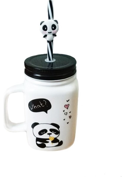 Favoriconsept Panda Pipetli Tasarım Kupa Bardak