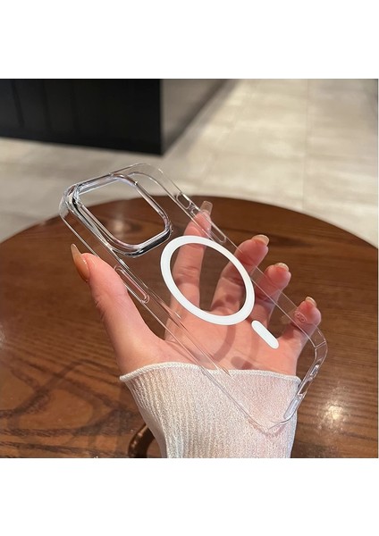 iPhone 14 Pro Max Kılıf Magsafe Şarj Özellikli Sararmaz Toz Korumalı Sert Şeffaf Ince Fit Tasarım fiyatları