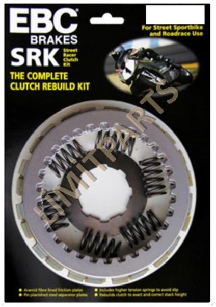 SRK057 Honda CBR600 01-02/11-12, CB900 02-07 Komple Kevlar Debriyaj Seti