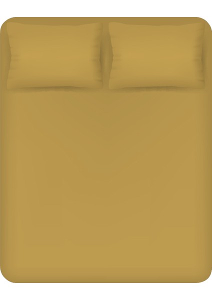 Tek Kişilik Sarı / Hardal Çarşaf Takımı %100 Pamuklu Lastikli Çarşaf + 1 Adet Yastık Kılıfı (50X70)