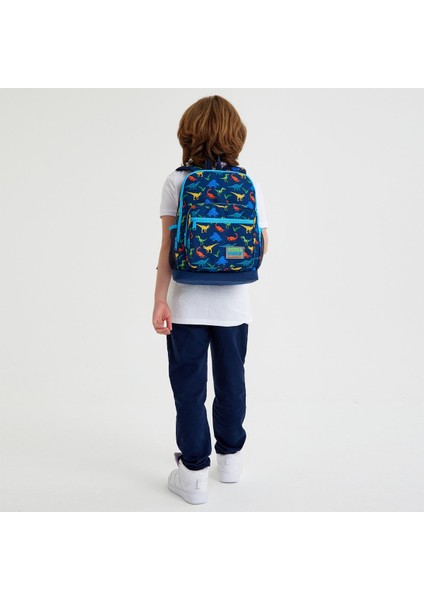Kids Lacivert Mavi Dinazor Desenli 2'li Okul Çanta Seti SET0223115 fiyatları