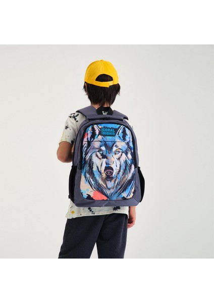 Kids Gri Siyah Kurt Desenli 2'li Okul Çanta Seti SET0214404 fiyatları