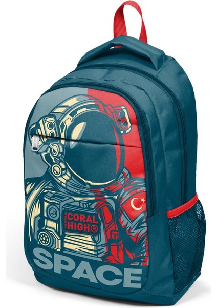 Kids Çivit Kırmızı Astronot Desenli 2'li Okul Çanta Seti SET0214389 fiyatları