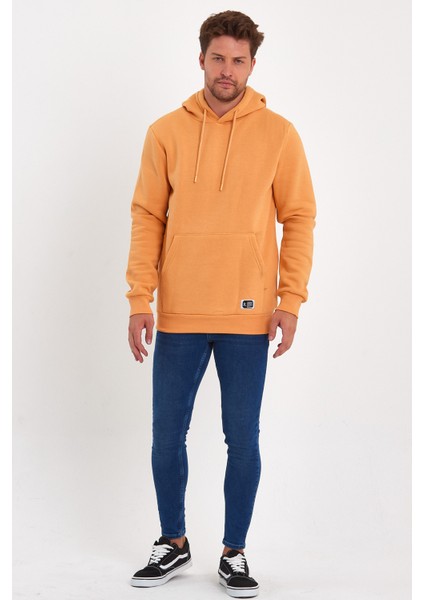 3 Iplik Şardonlu Cepli Kapşonlu Sweatshirt RD24KE055490