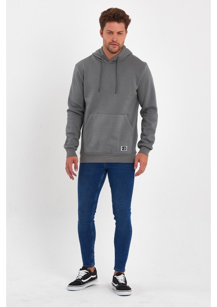 3 Iplik Şardonlu Cepli Kapşonlu Sweatshirt RD24KE055490 fiyatları