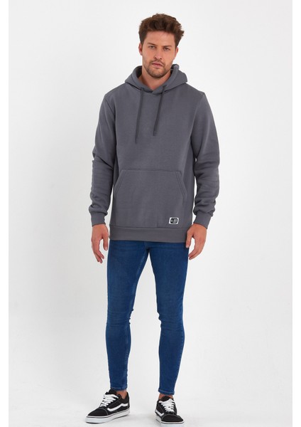 3 Iplik Şardonlu Cepli Kapşonlu Sweatshirt RD24KE055490 fiyatları