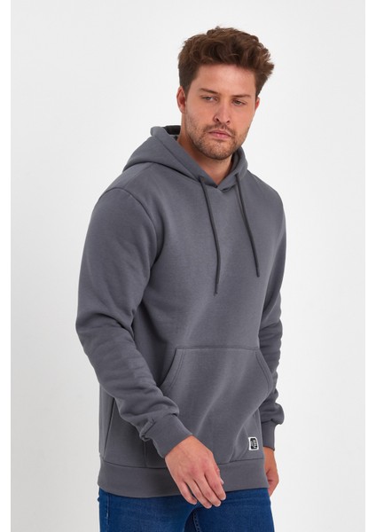 3 Iplik Şardonlu Cepli Kapşonlu Sweatshirt RD24KE055490 modelleri