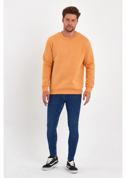 3 Iplik Şardonlu Bisiklet Yaka Sweatshirt RD24KE054903 fiyatları