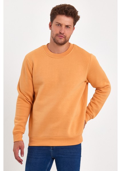 3 Iplik Şardonlu Bisiklet Yaka Sweatshirt RD24KE054903 fırsatları