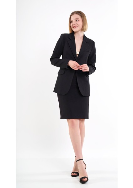 Siyah Ceket Etek Takım modelleri