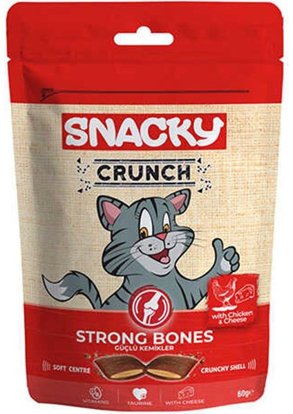 Crunchy Strong Bones Tavuklu ve Peynirli Kedi Ödülü 60 gr