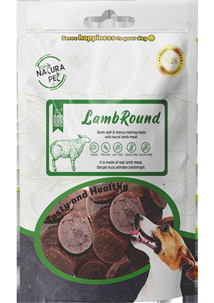 Kuzu Etli Yumuşak Yuvarlak Köpek 100 gr