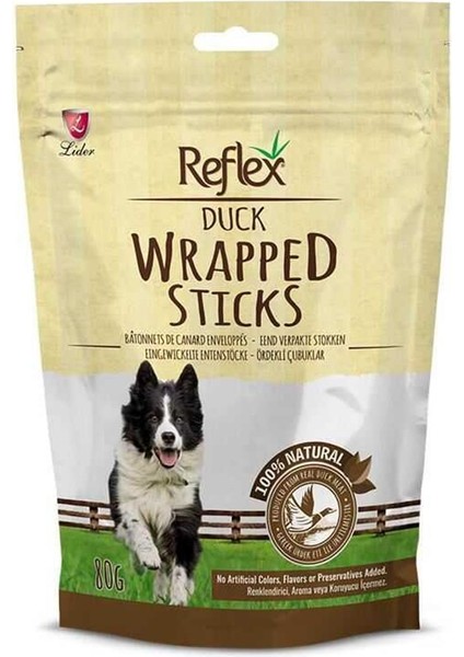 Wrapped Sticks Ördekli Köpek Ödül Çubukları 80 gr
