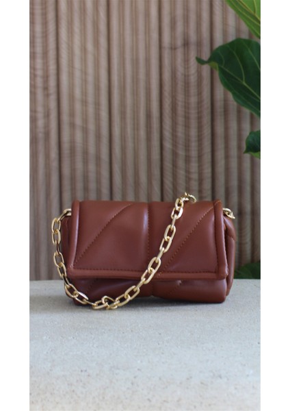 Kapitone Kadın Taba Deri Çapraz Askılı Omuz ve El Çantası Celia fiyatları