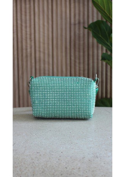 Çapraz Askılı Yeşil Taşlı Mini Omuz Çantası Xander Vank modelleri