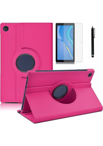 Honor Pad X8 10.1 Inç Uyumlu Kılıf Dönebilen Kılıf + Ekran Koruyucu + Dokunmatik Kalem Seti 3in1