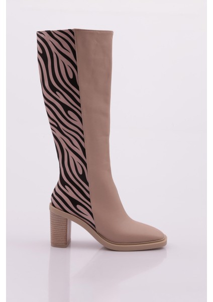 K710-22K Kadin Küt Burun Topuklu Çizme