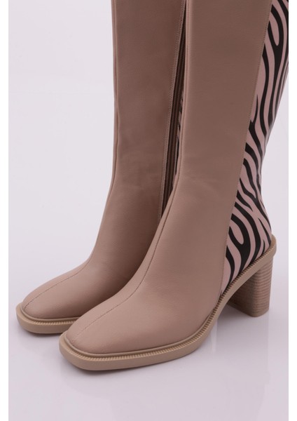 K710-22K Kadin Küt Burun Topuklu Çizme fırsatları
