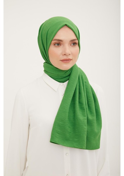 Çizgi Desen Pamuksu Dokulu Jazz Şal Fıstık Yeşili modelleri