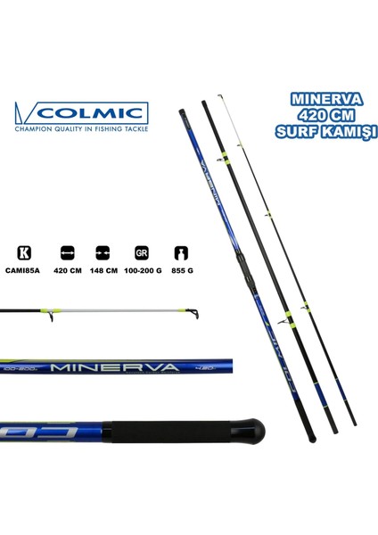 Minerva 420 cm Surf Kamışı 100-200 gr fiyatları
