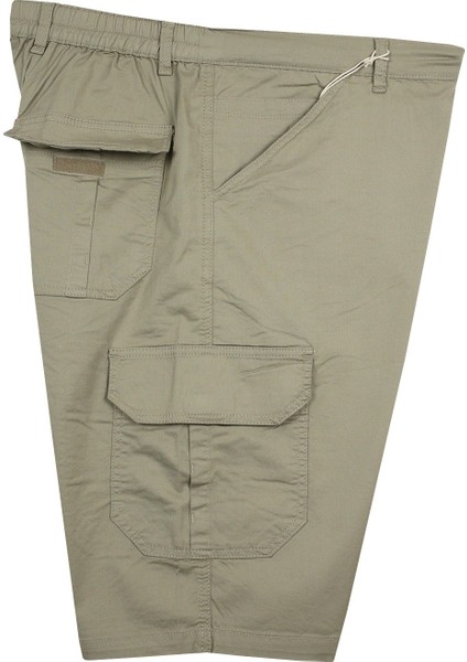 Büyük Beden Kargo Cepli Gabardin Şort Dekons Taş fiyatları