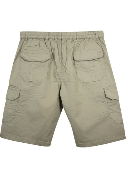 Büyük Beden Kargo Cepli Gabardin Şort Dekons Taş fırsatları