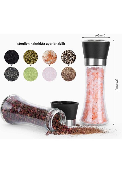2 Li Baharat Tuz Öğütücü Set Dees Dickerhoof Design 718753 fırsatları