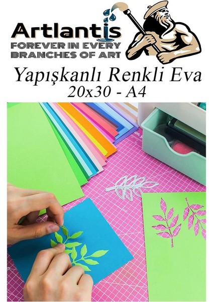 Yapışkanlı Eva A4 20X30 cm 10 Renk 1 Paket Yapışkanlı Eva Süngeri 10'lu Okul Kreş Anasınıfı Elişi Etkinlikleri indirimleri