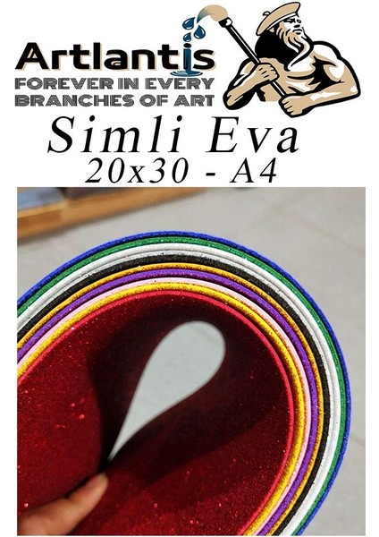Simli Eva A4 20X30 cm 10 Renk 1 Paket Simli Eva Süngeri 10'lu Okul Kreş Anasınıfı Elişi Etkinlikleri modelleri