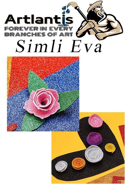 Simli Eva A4 20X30 cm 10 Renk 1 Paket Simli Eva Süngeri 10'lu Okul Kreş Anasınıfı Elişi Etkinlikleri indirimleri