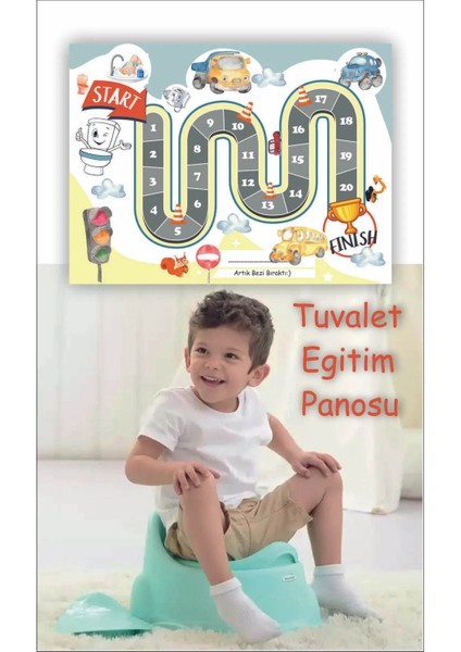 Eğlenceli ve Eğitici Tuvalet Eğitimi Sticker Panosu 29X42CM