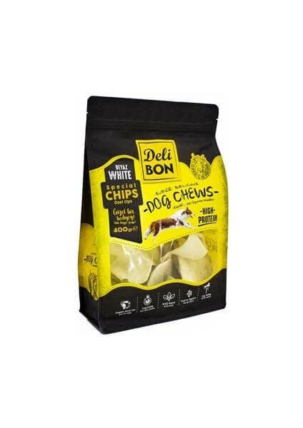 Delibon Deri Cips 400GR Torba Beyaz - Farmapets