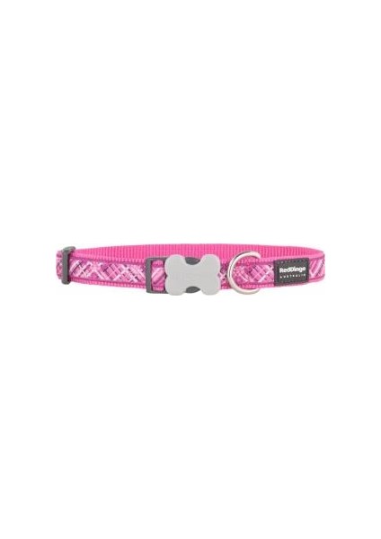 Reddingo Flanno Desenli Pembe Köpek Boyun Tasması S 15MM /24-36 cm